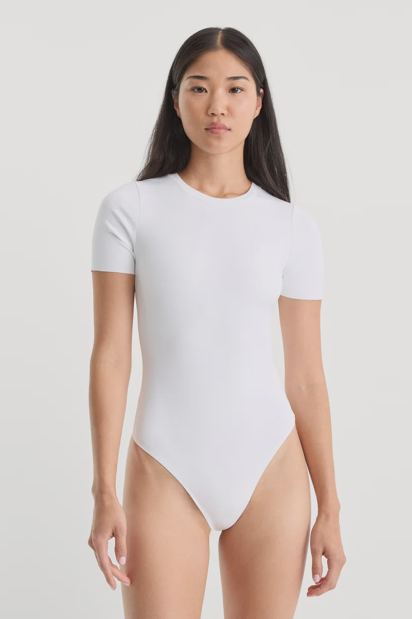 The Sculpting Modern Bodysuit - White