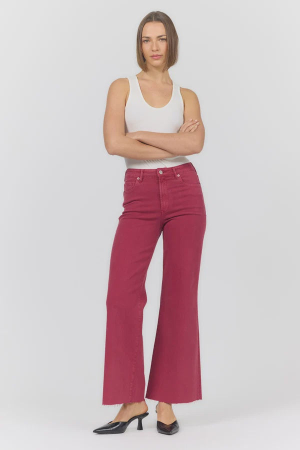 Fiona Wide Leg - Tibetan Red