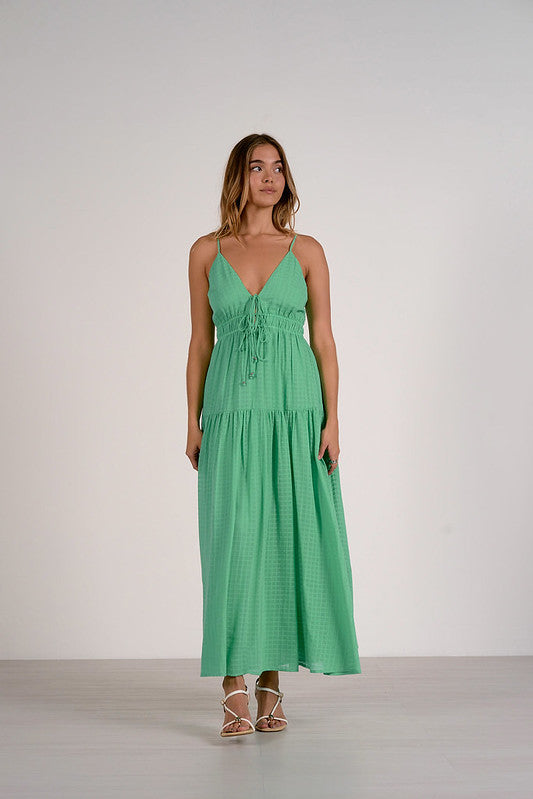Summer Tie Maxi Dress