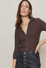 Dreamgirl Textured Knit Top - Semi Sweet