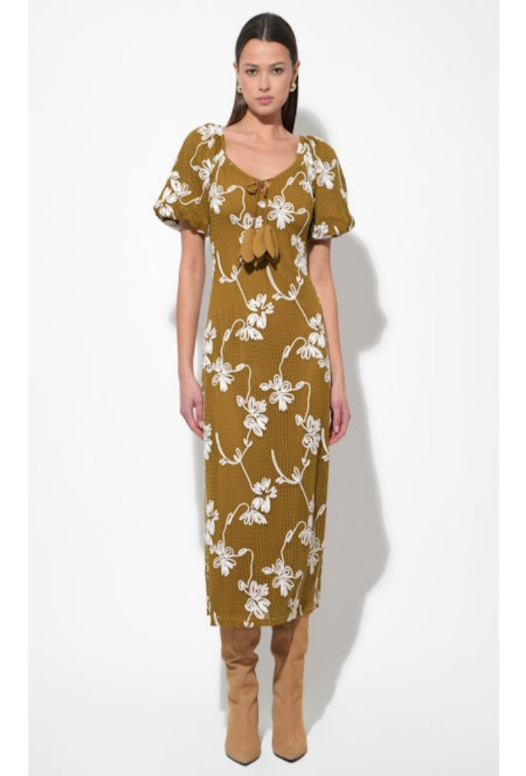 Anora Knit Midi Dress - Moss