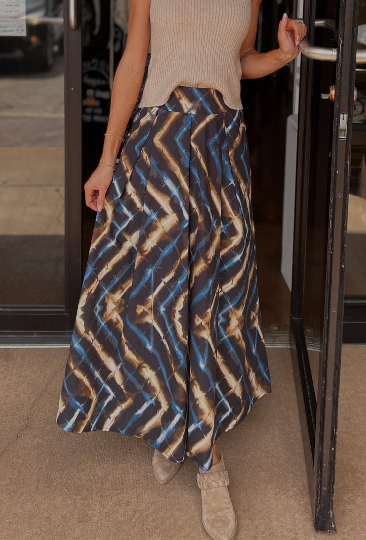 Moxi Midi Skirt - Cobalt