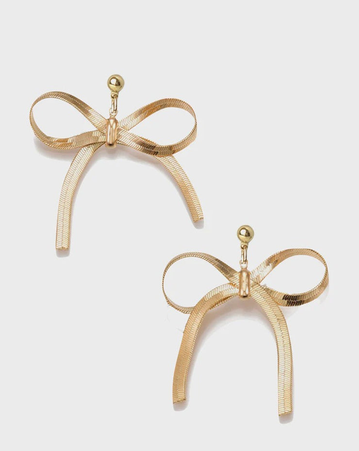 Gifted Bow Statement Earring