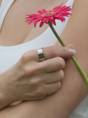 Modernist Cigar Ring - Silver