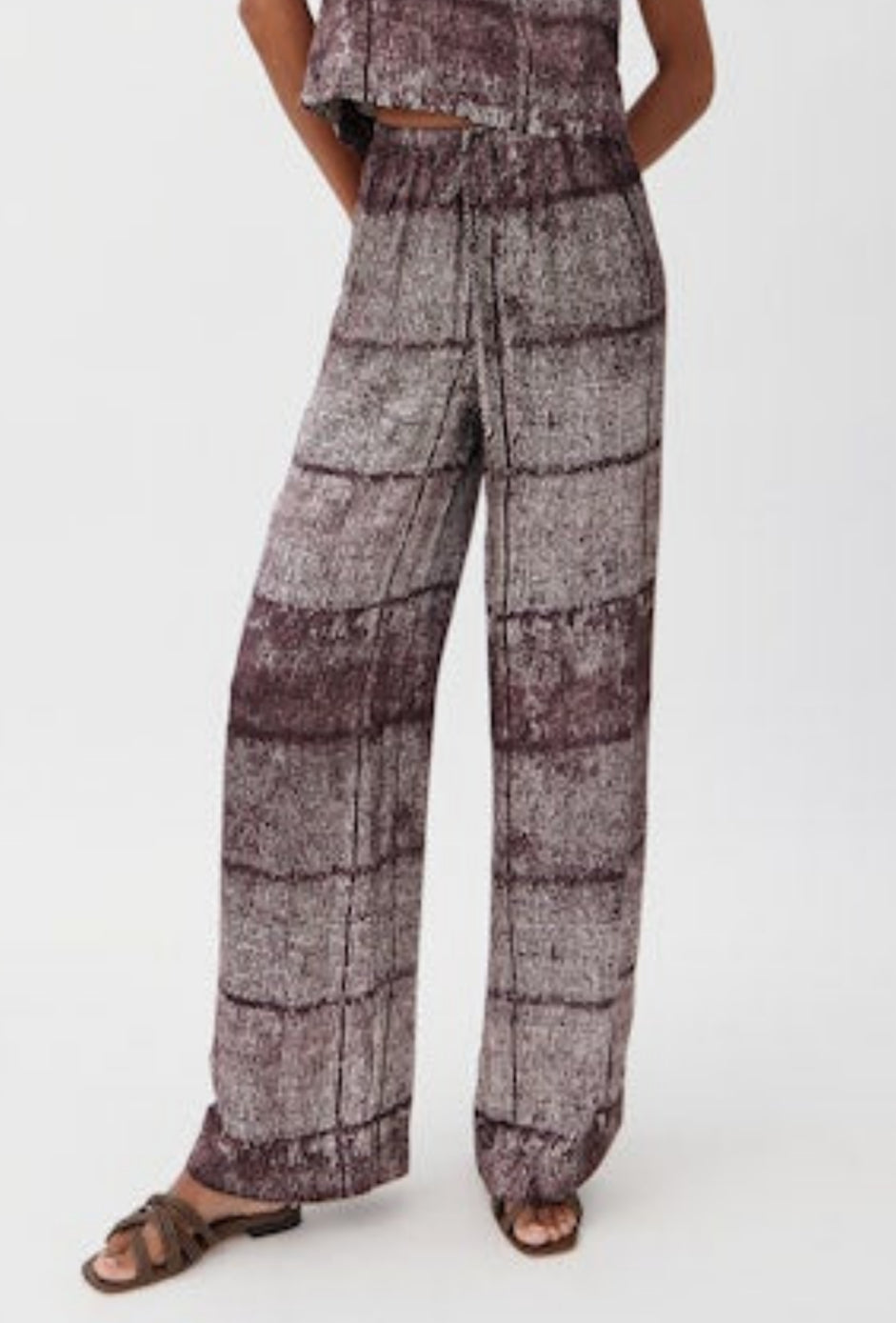 Printed Wide Leg Pant - Multi