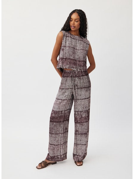 Printed Wide Leg Pant - Multi