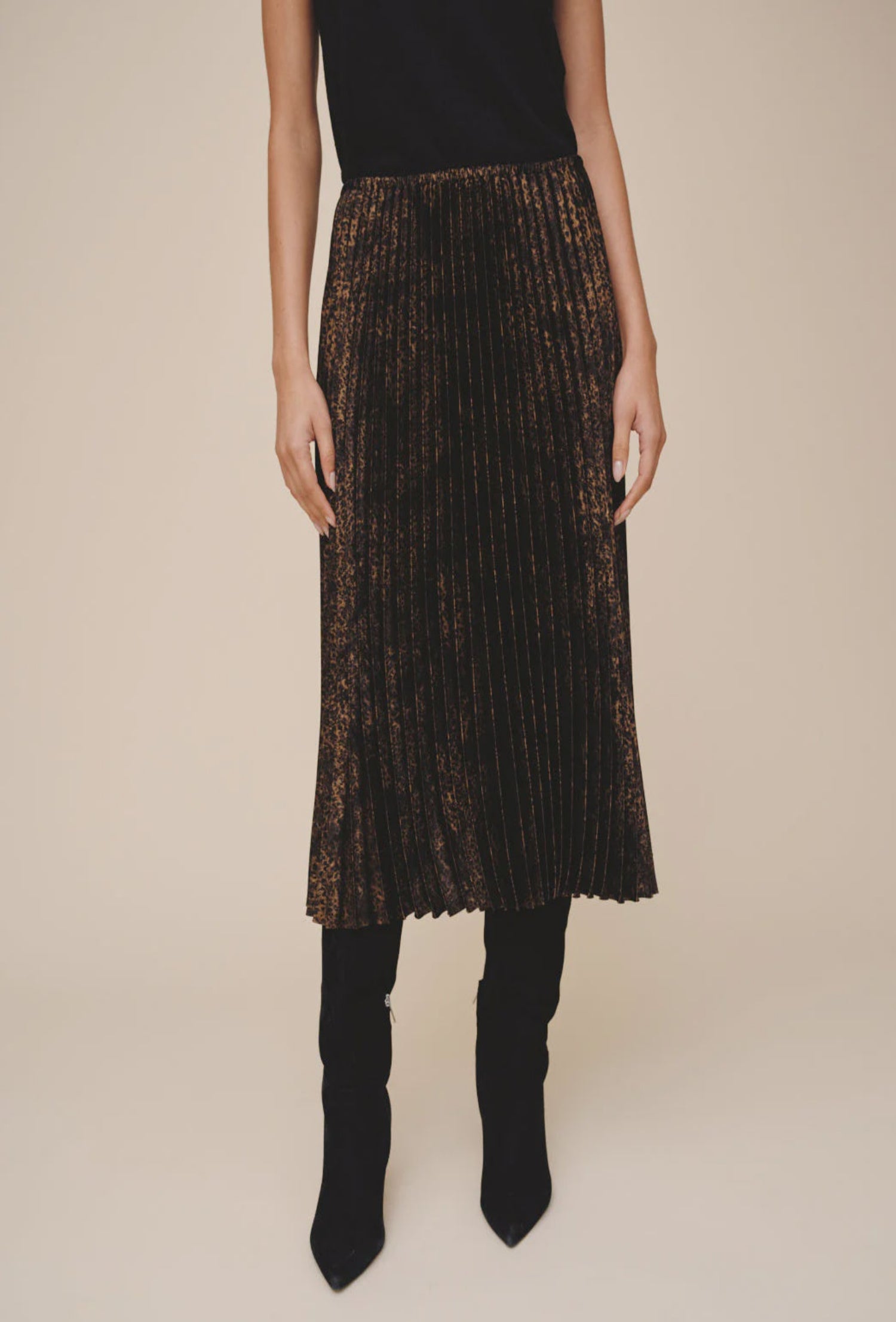 Pleated Skirt - Leopard