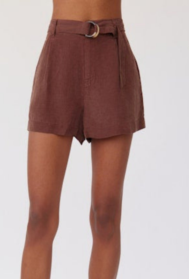 D-Ring Sash Belt Short - Brown