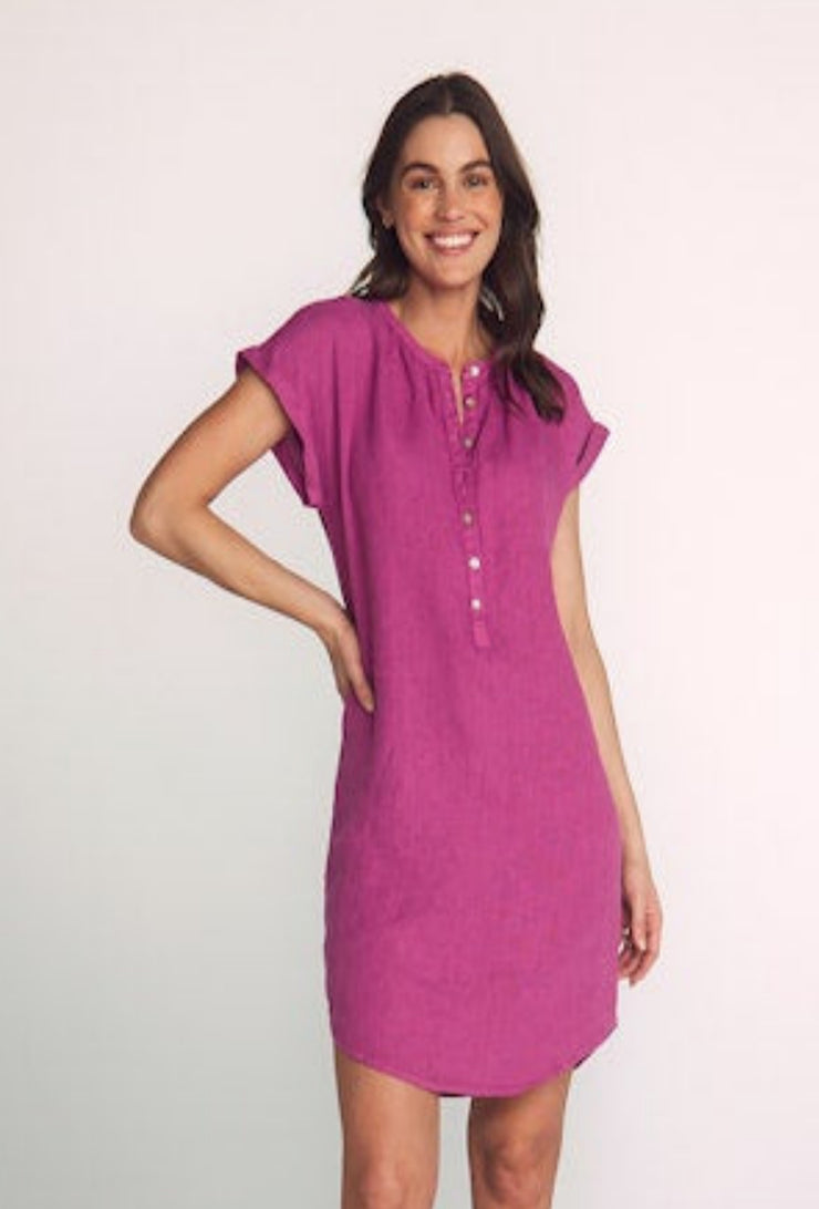 Henley Dress - Wild Plum