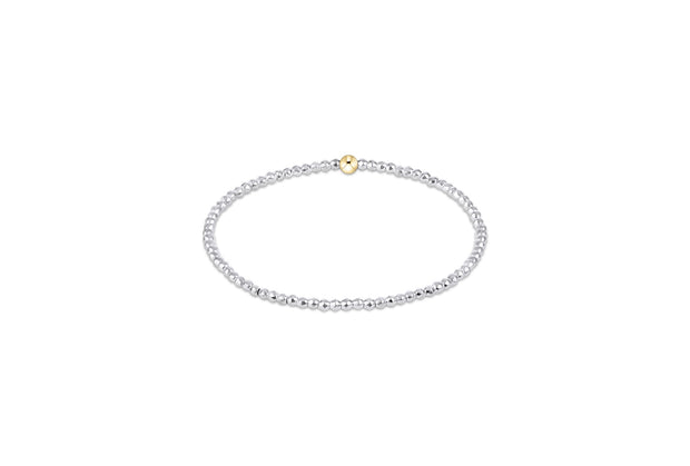 enewton Extends - Bright Silver Faceted Hematite 2mm Bead Bracelet