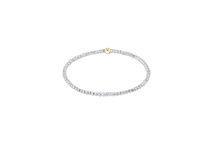 enewton Extends - Bright Silver Faceted Hematite 2mm Bead Bracelet