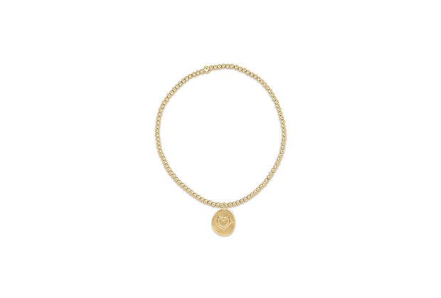 enewton Extends - Classic Gold 2mm Bead Bracelet - Inspire Love Small Gold Charm