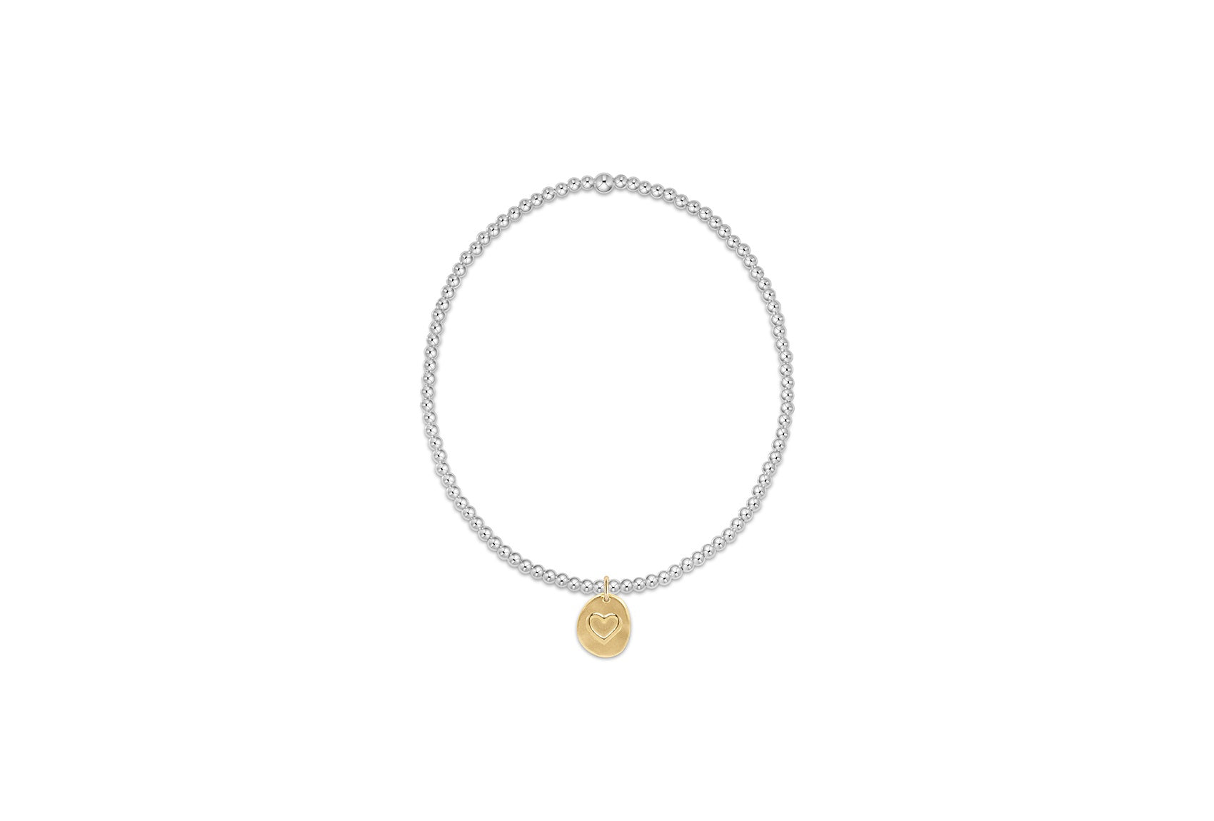 Extends Classic Mixed Metal 2mm Bracelet - Inspire Love Small Gold Disc