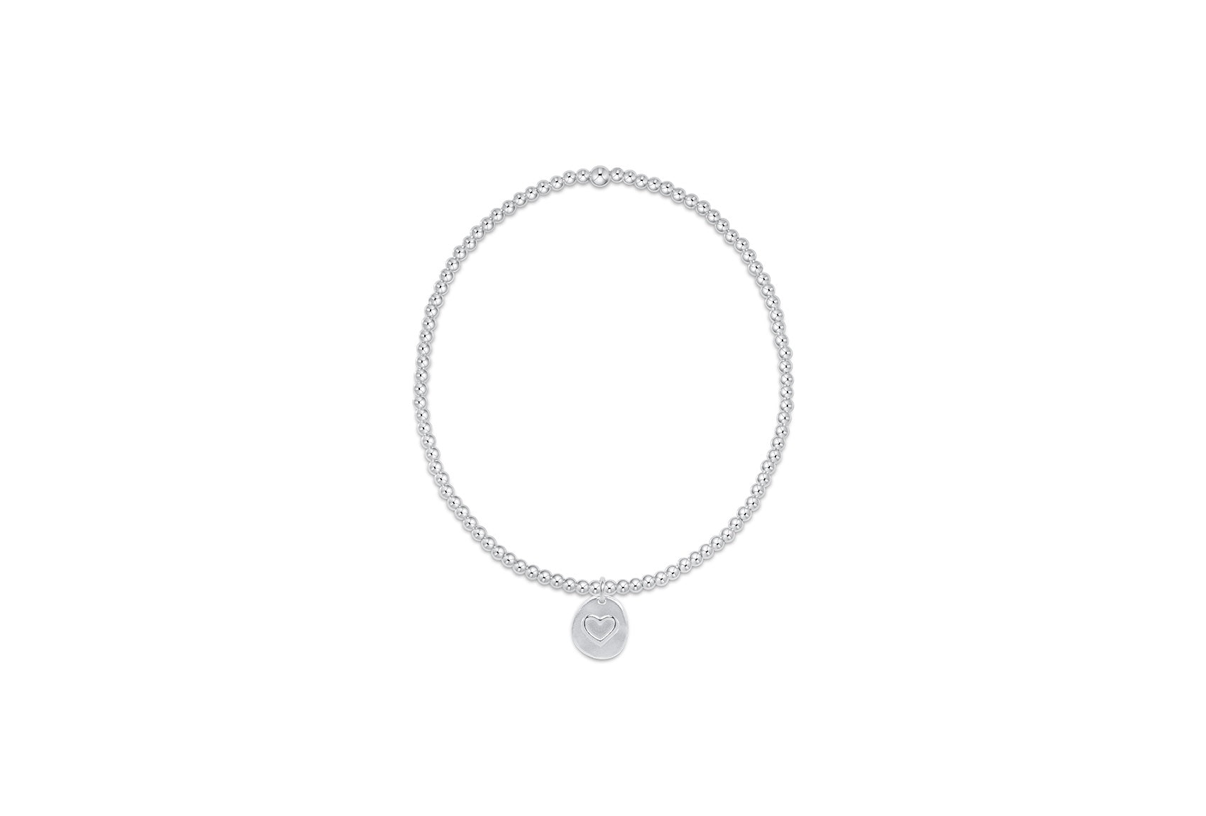 Extends Classic Sterling 2mm Bracelet - Inspire Love Small Sterling Disc