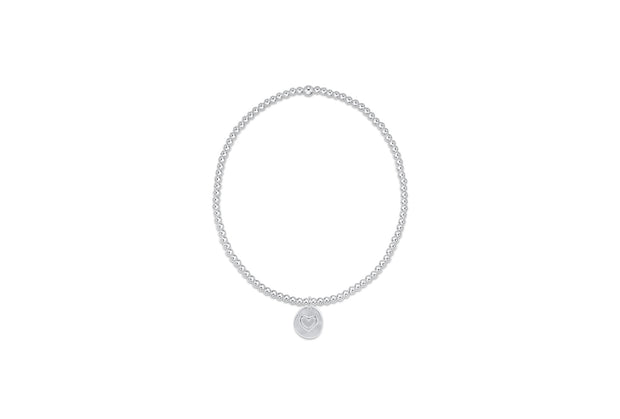 enewton Extends - Classic Sterling 2mm Bead Bracelet - Inspire Love Small Sterling Charm