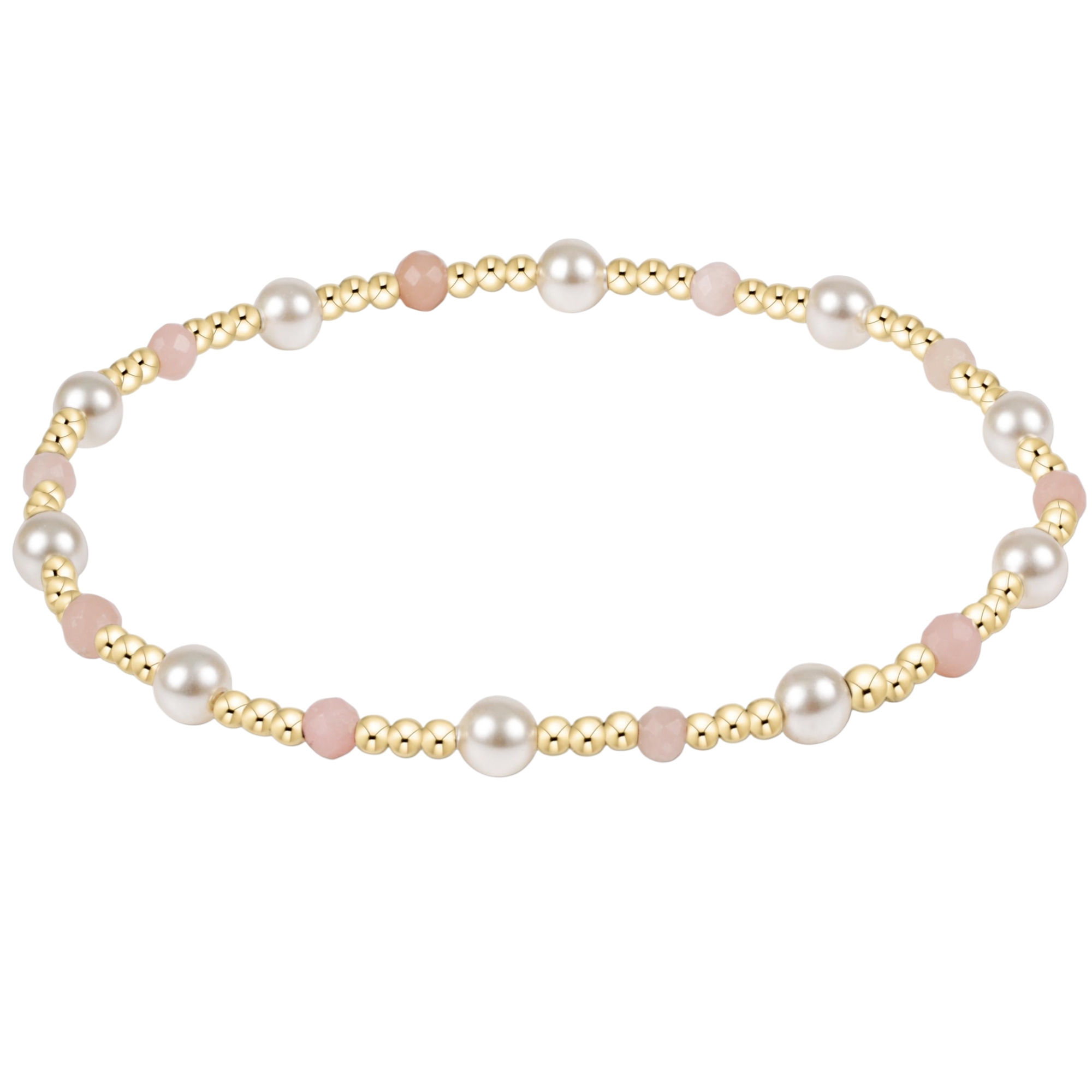 Extends Pearl Sincerity 4mm Gem Bracelet - Pink Opal