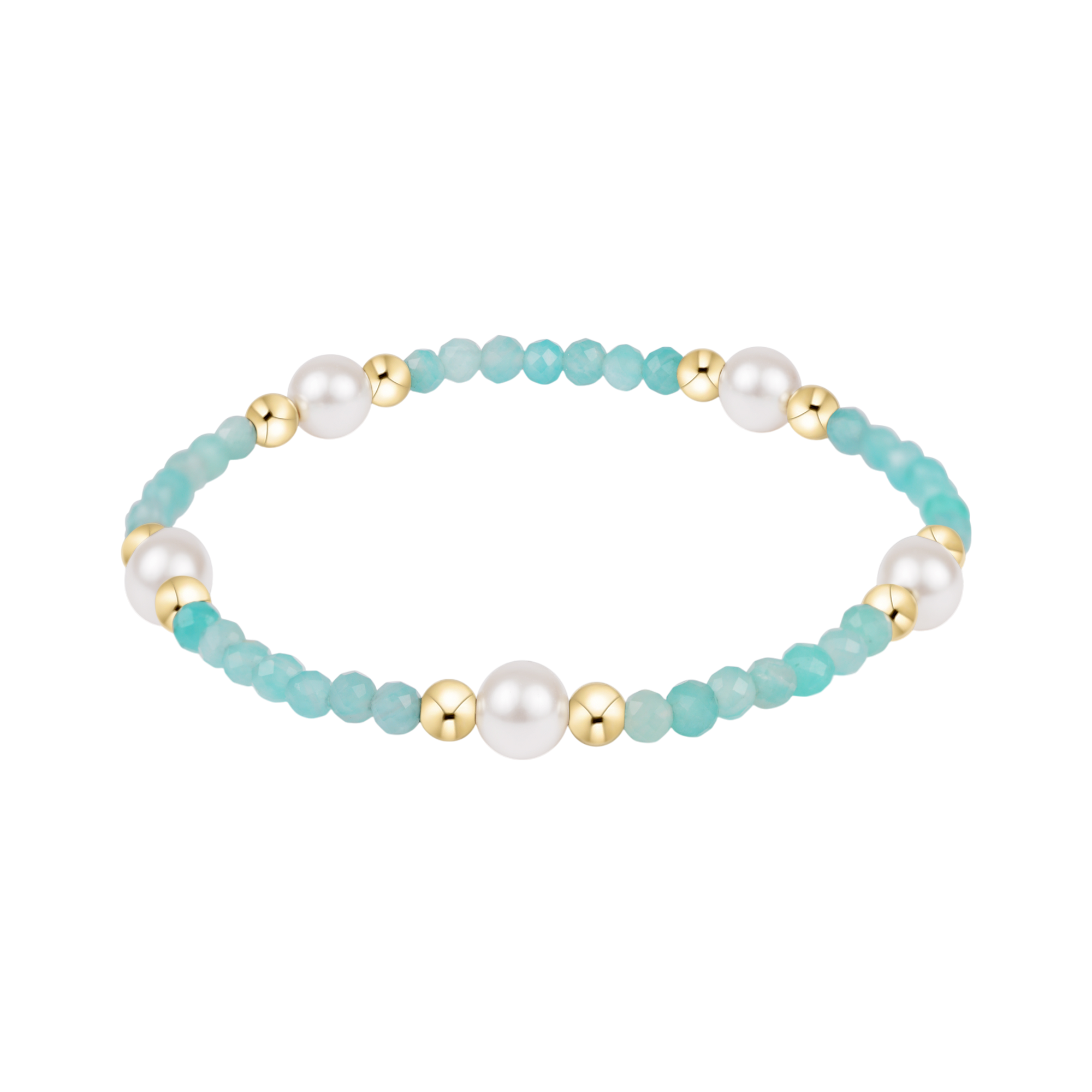 Extends Purpose Pearl 6mm Gem Bracelet - Amazonite