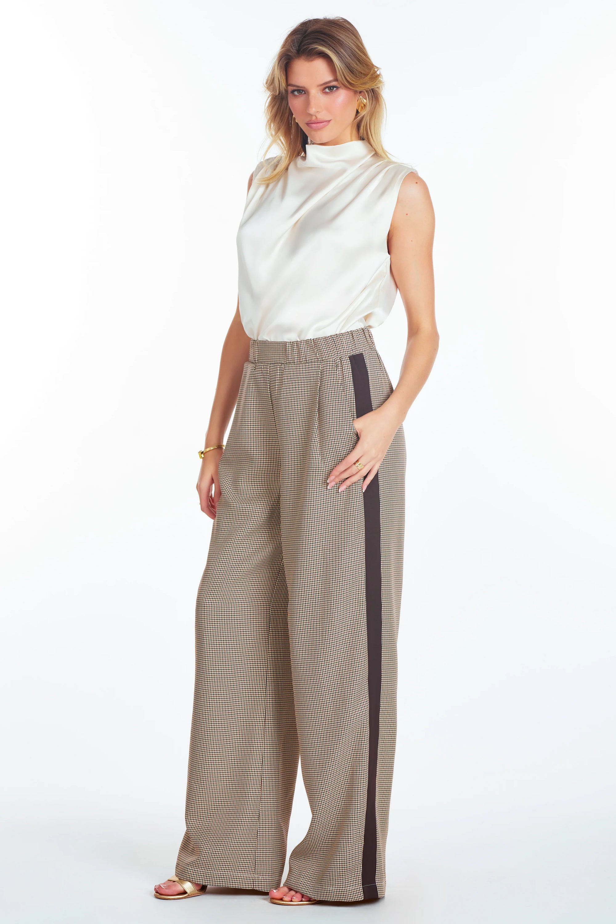 Beckette Cowl Neck Top - Dove