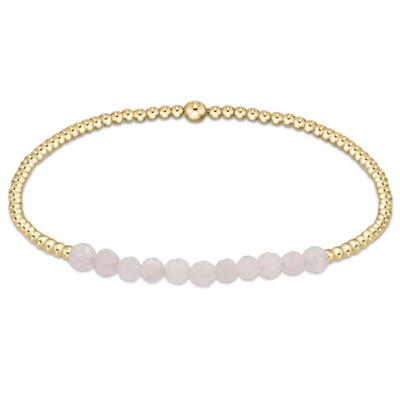 Gold Bliss 2mm Bead Bracelet - Moonstone