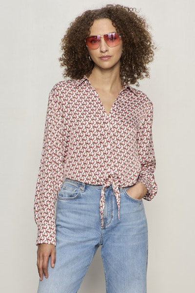 Lover Tie Shirt - Petal Grid