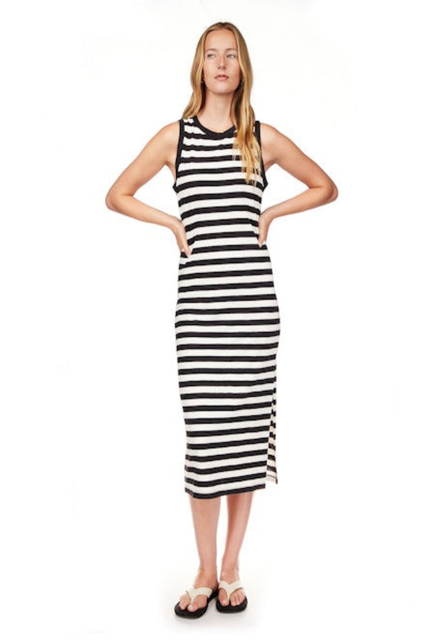 Contrast Maxi Stripe - Black/Macrame