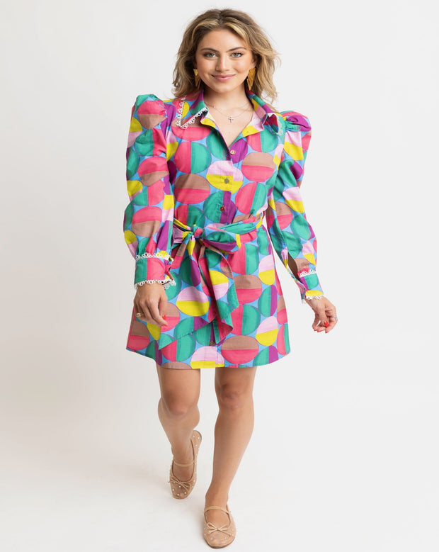 Modern Pop Shirt Dress - Multi