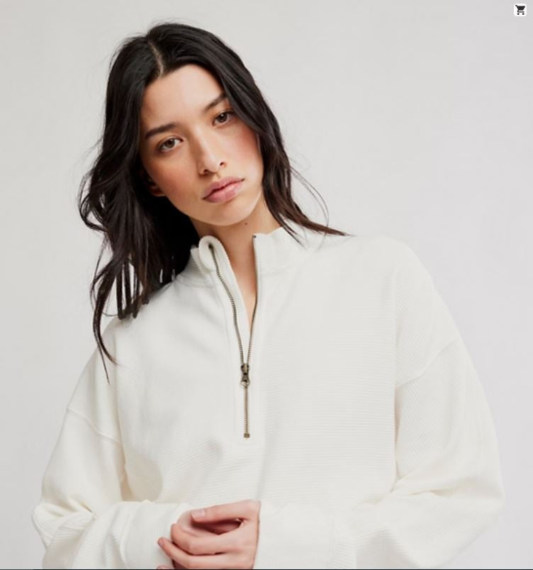 We The Free Celeste Quarterzip - Clean Ivory
