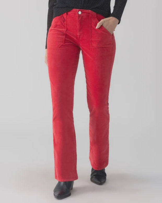 Velveteen Hayden Bootcut Pant - Mars Red