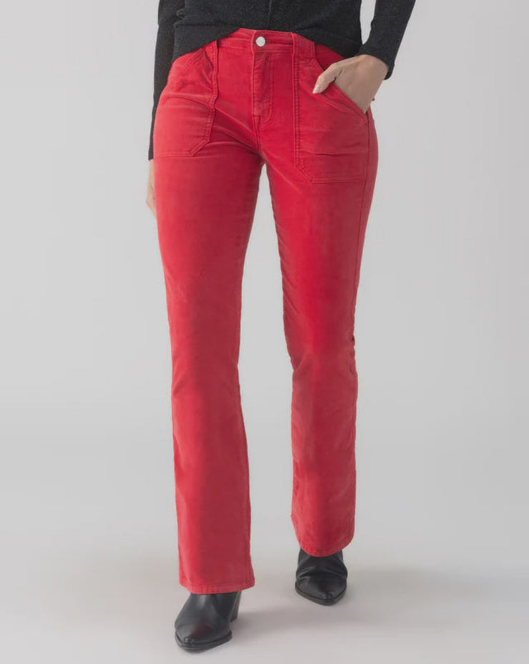 Velveteen Hayden Bootcut Pant - Mars Red