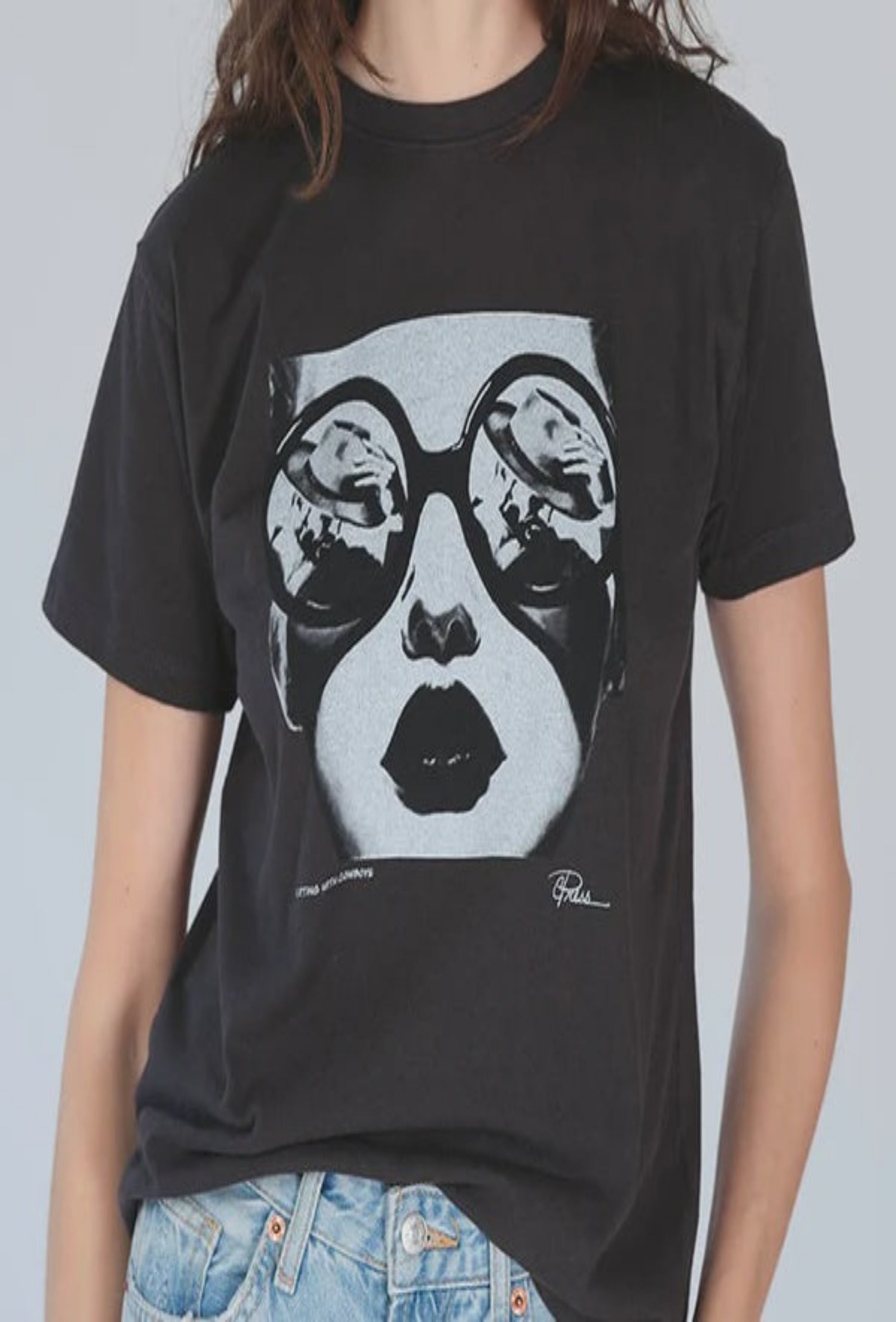 Flirting With Cowboys Graphic Tee - Black