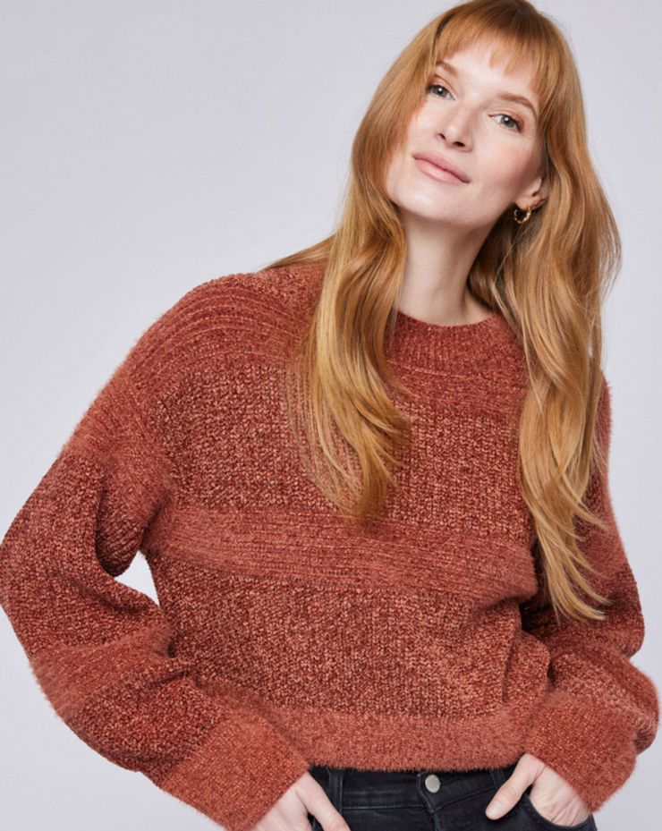 Rosetta Chenille Sweater - Cinnamon