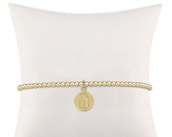 egirl Classic Gold 2mm Bead Bracelet - be you. Small Gold Disc