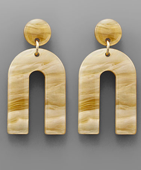 Acetate Arch Earrings (Available in 2 Colors)