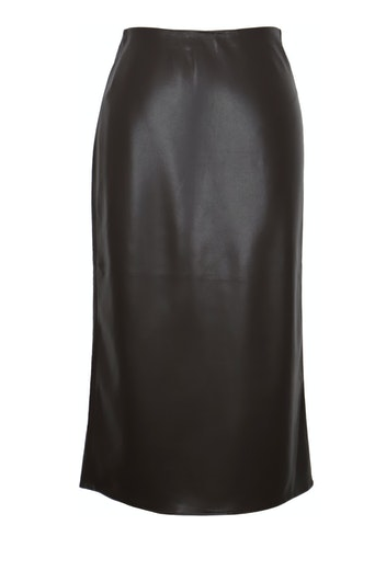 Ello Faux Leather Skirt - Brown