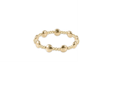 Extends - Honesty Gold Sincerity Pattern 10mm Bead Bracelet