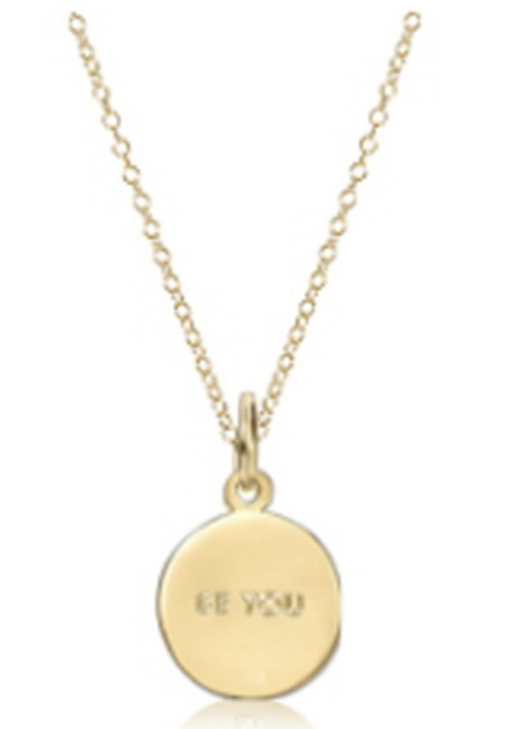 egirl 14" Necklace Gold - be you. Small Gold Disc