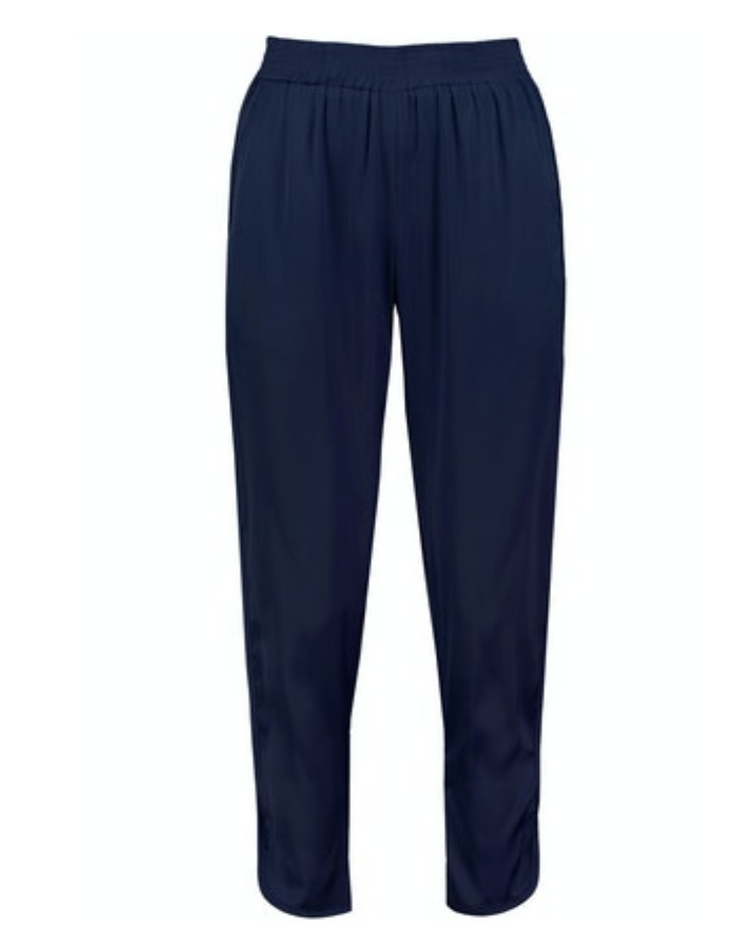 Logan Satin Pant - Navy