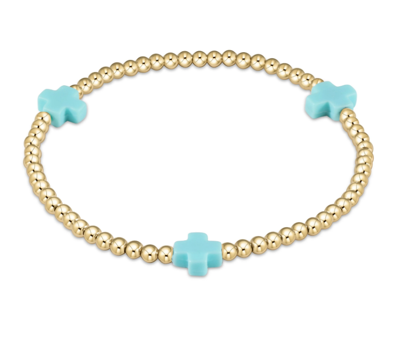 Signature Cross 3mm Gold Bracelet