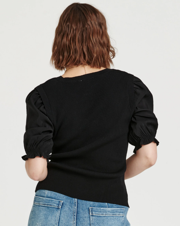 Lenore 3/4 Sleeve Blouse "Black"