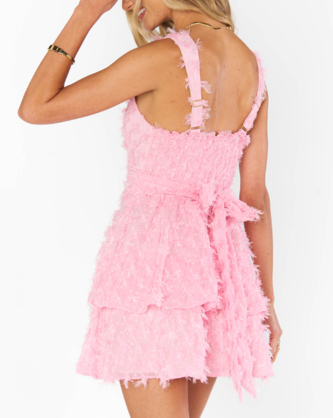 Meg Mini Dress "Pink Eyelash"