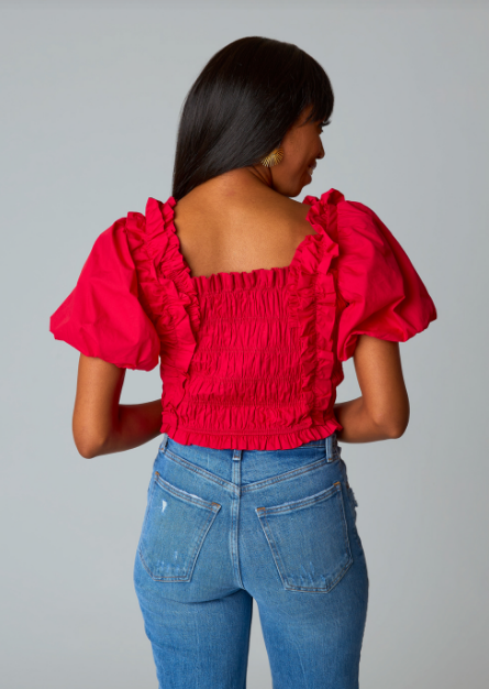 Tandy Puff Sleeve Top (Available in 2 Colors)