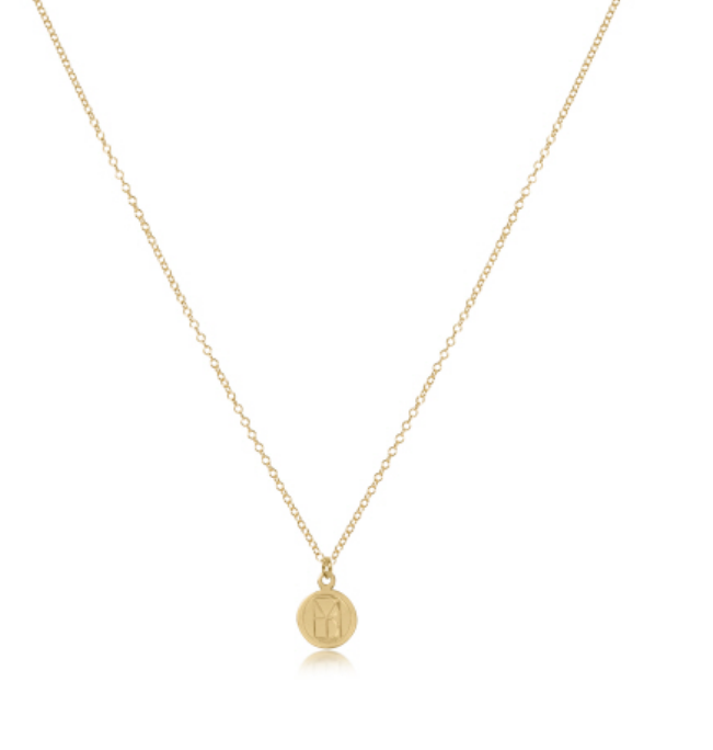 16" Necklace Gold - be you. Small Gold Disc