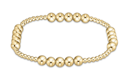 Classic Blissful Pattern 2.5mm Bead Bracelet - 5mm Gold