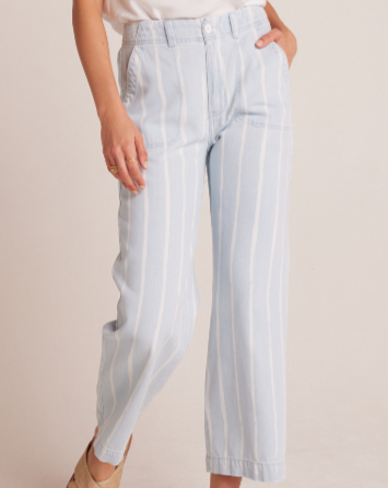 Blakely Utility Wide Leg Crop "Beach Stripe Wash"