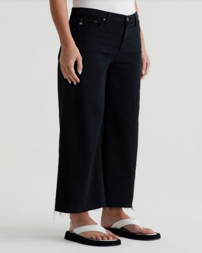 Saige Wide Leg Crop "Sulfur Black"