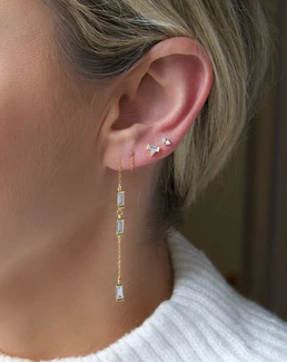 Strings Attached Ear Threader Earrings "Gold"