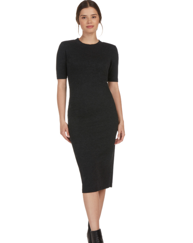 Hudson Midi Dress - Heather Black