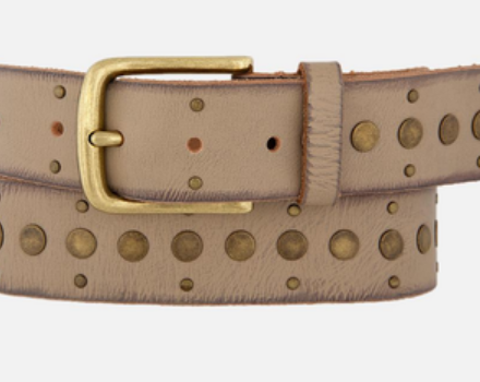 Studded Vintage Leather Belt (Available in 2 Colors)