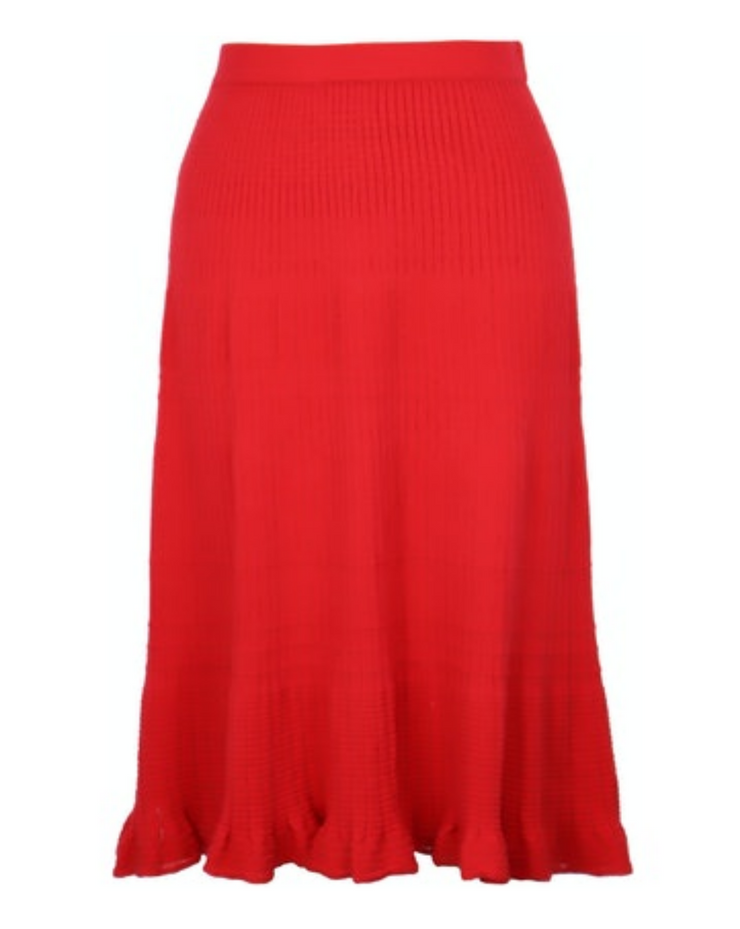 Gene Knit Skirt - Red