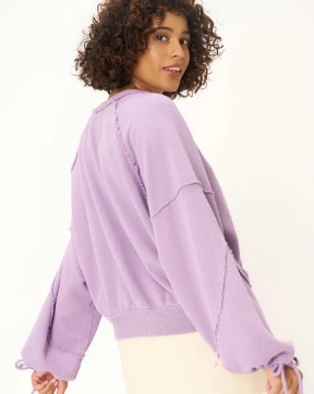 Idris Tie Sleeve Sweatshirt "Blooming Lilac"